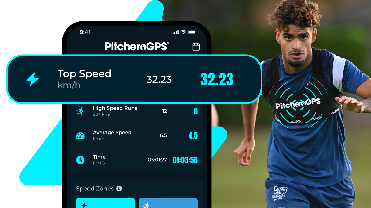 Top Speed Metric on PitcheroGPS Player App